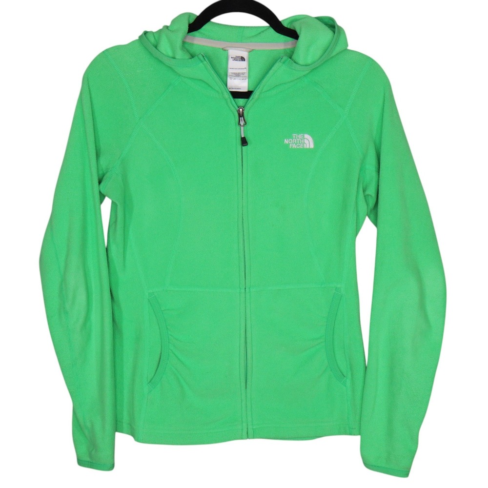 The North Face Fleece Jacket Womens XS Green Full Zip Hoodie